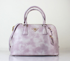2013 PRADA Shiny Leather Two Handle Bag 0837 in Light Purple