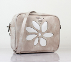 2013 Prada Polish-color leather MINI Shoulder Bag in Light gray 6042