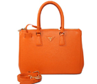 2013 Prada Saffiano Leather Tote Bag 1801 in Orange