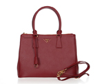 2013 Prada Saffiano Leather Tote Bag 1801 in Wine Red