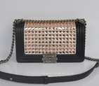 2014 Boy Chanel Flap Bag with Pink PVC and Sheepskin Leather A92093 Pink A92093