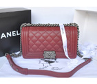 2014 Boy Chanel Flap Shoulder Bag Original Calf Leather A67086 Claret
