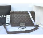 2014 Boy Chanel Flap Shoulder Bag Original Calf Leather A67086 Coffee