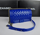 2014 Boy Chanel Flap Shoulder Bag PVC leather A67086 DarkBlue