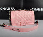 2014 Boy Chanel Flap Shoulder Bag PVC leather A67086 Pink