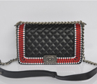 2014 Boy Chanel Flap Shoulder Bag in Sheepskin Leather A67086 Black