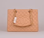 2014 Chanel A50995 Original Caviar Leather Shoulder Bag Apricot in Gold