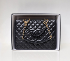2014 Chanel A50995 Original Caviar Leather Shoulder Bag Black in Gold