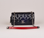 2014 Chanel Classic Flap Bag Iridescent Leather A25801 Black A25801