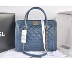 2014 Chanel Classic Original Leather shoulder and Two Handle Bag A66385 Royalblue