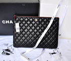 2014 Chanel Clutch Bag Original Sheepskin Leather A67780 Black with Gold hardware A67780
