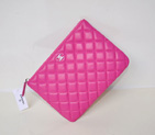 2014 Chanel Clutch Bag Rose Sheepskin Leather A67781 Silver A67781