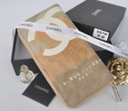 2014 Chanel Graffiti Printed Canvas Zippy Wallet A227 Beige