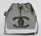 2014 Chanel Hobo Shoulder Bag Jersey and Lambskin A46622 Black
