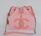 2014 Chanel Hobo Shoulder Bag Jersey and Lambskin A46622 Pink