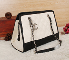 2014 Chanel Shopping Bag in Caviar leather A6869 White&Black A6869