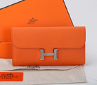 2014 Hermes Constance Long Wallets Original Calfskin Leather A909 Orange