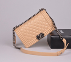 2014 LE Boy Chanel Flap Shoulder Bag Original Sheepskin Leather A67086 Apricot