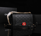 2014 Le Boy Chanel Flap Shoulder Bag Original Calf Leather A67086 Black