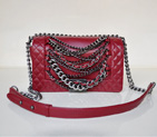 2014 Le Boy Chanel Flap Shoulder Bag in Calfskin Leather A67919 Claret A67919