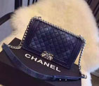 2015 Boy Chanel Flap Shoulder Bag Denim A67086 Blue