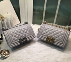 2015 Boy Chanel Flap Shoulder Bag Original Sheepskin Leather A67085 Gray A67085