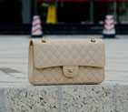 2015 Chanel 1112 Flap Bag Caviar Leather Apricot with Gold