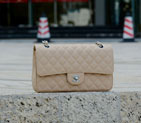 2015 Chanel 1112 Flap Bag Caviar Leather Apricot with Silver