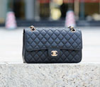 2015 Chanel 1112 Flap Bag Original Caviar Leather Black with Gold