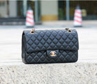 2015 Chanel 1112 Flap Bag Original Sheepskin Leather Black with Gold