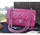 2015 Chanel 2.55 Series Bags Rose Patent Leather 1112 Silver 1112
