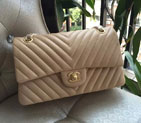 2015 Chanel 2.55 Series Flap Bag Original Sheepskin Leather 1112 Apricot with Gold