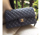 2015 Chanel A1112 Flap Bag Original Sheepskin Leather Gray with Gold A1112