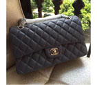 2015 Chanel A1112 Flap Bag Original Sheepskin Leather Gray with Silver A1112