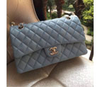 2015 Chanel A1112 Flap Bag Original Sheepskin Leather Lavender with Silver A1112