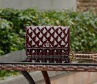 2015 Chanel A33814 Claret Patent Leather mini Flap Bag Gold A33814