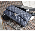 2015 Chanel A91808 original leather clutch chain bag Royalblue A91808