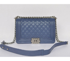 2015 Chanel Boy Flap Shoulder Bag Caviar Leather A67086 Royalblue