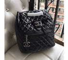 2015 Chanel Burgundy Original Leather Backpack Embellished With a cc Signature A92962
