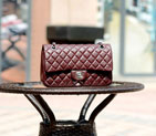 2015 Chanel Classic Flap Bag Burgundy Sheepskin leather A37586 Silver A37586