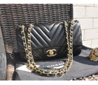 2015 Chanel Classic Flap Bag Sheepskin Leather A92516 Black A92516