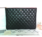 2015 Chanel Computer Bag Original Sheepskin Leather A82088 Black with Gold A82088