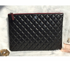 2015 Chanel Computer Bag Original Sheepskin Leather A82088 Black with Silver A82088