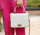 2015 Chanel Iridescent Leather A69049 Shoulder Bag White A69049