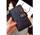 2015 Chanel Matelasse Bi-Fold Wallet Sheepskin Leather A50073 Black