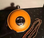 2015 Chanel Plexiglass Globe Clutch Bag Orange A2915629