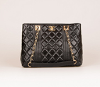 2015 Chanel Shopper Bag Sheepskin Leather A69123 Black