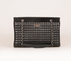 2015 Chanel Shopper Bag Sheepskin Leather A69130 Black A69130
