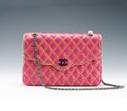 2015 Chanel Shoulder Bag Lambskin Leather A6989 Rose A6989