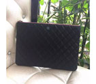 2015 Chanel clutch Bag Original Caviar Leather A82090 Black with Silver A82090